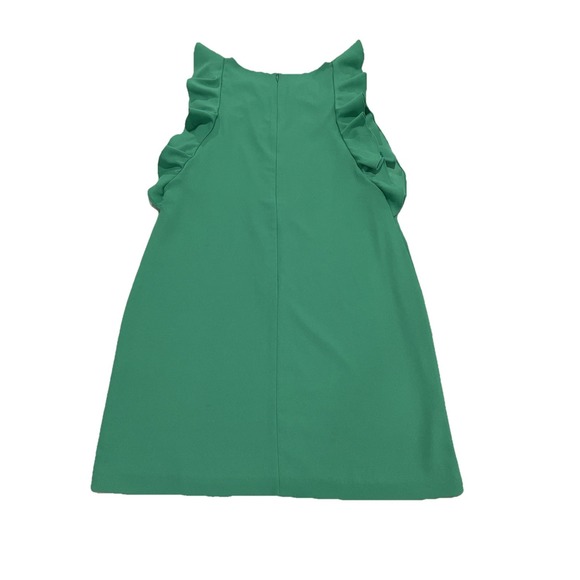 Banana Republic Green Ruffle Dress Size 6 Sleeveless Ruffle Elegant Classy - Picture 4 of 9